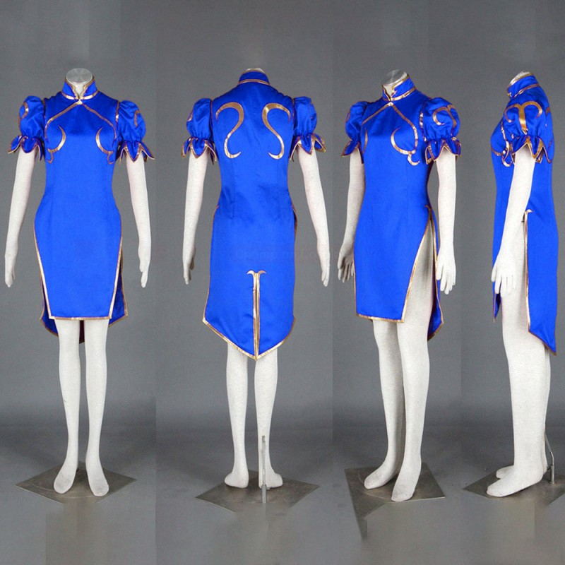 Chun-Li Halloween Suit Street Fighter Cosplay Costume Four Colors ...