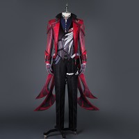 Genshin Impact Diluc Cosplay Costume Red Suit