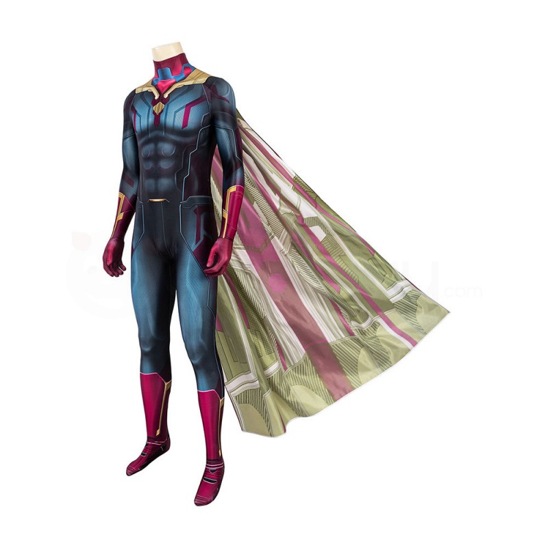 Wanda Vision Jumpsuit Avengers 3 Infinity War Vision Cosplay Costume