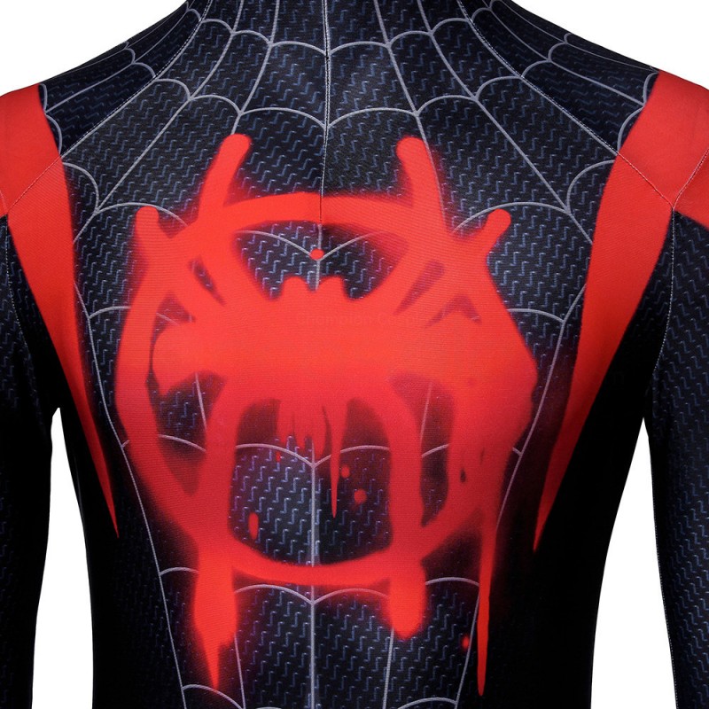 Miles Morales Bodysuit Spiderman Into The Spider-Verse Cosplay Costume