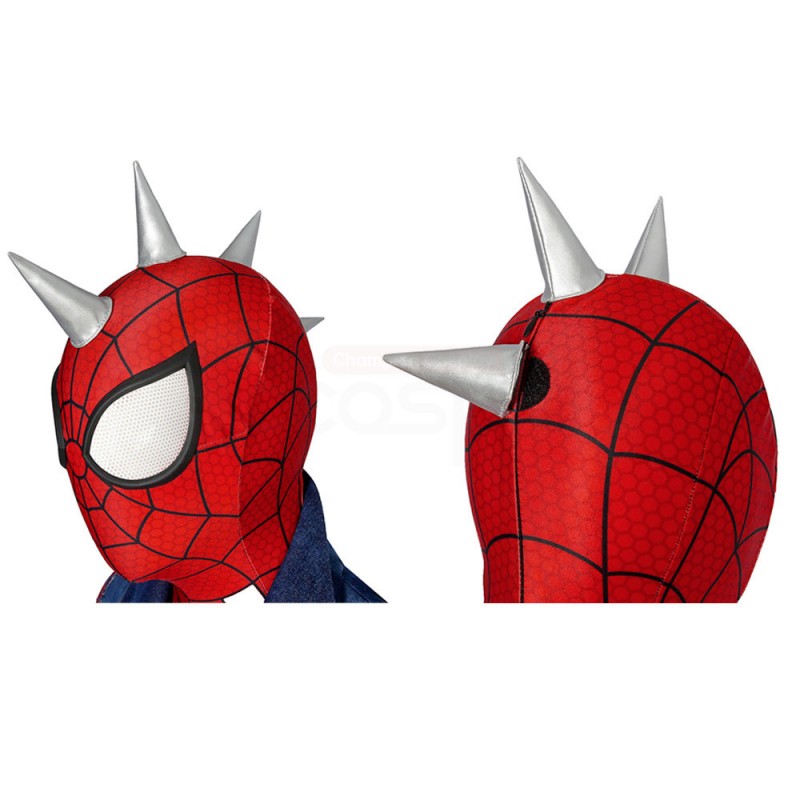 Spiderman Punk-Rock Jumpsuit The Spider-Punk Suit Hobart Brown Cosplay Costume