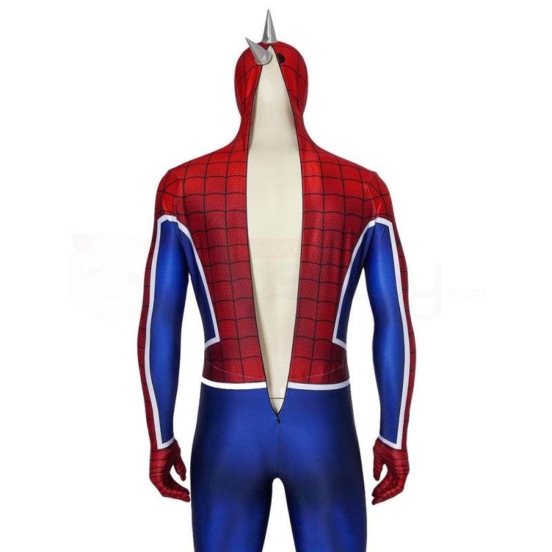 Spiderman Punk-Rock Jumpsuit The Spider-Punk Suit Hobart Brown Cosplay Costume