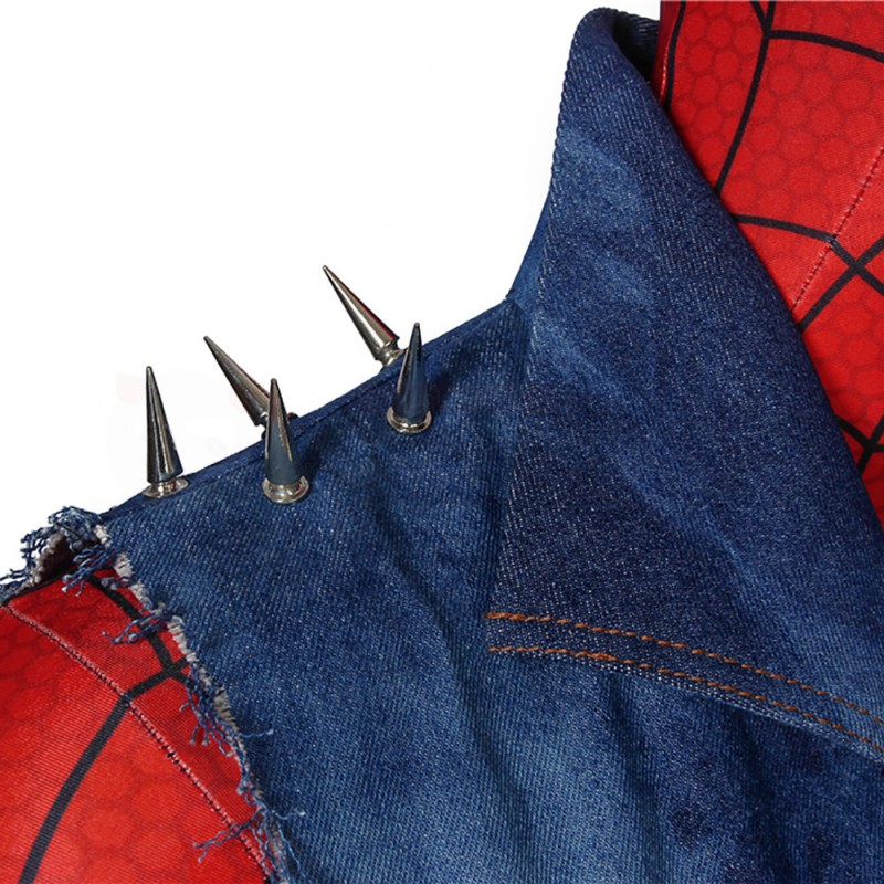 Spiderman Punk-Rock Jumpsuit The Spider-Punk Suit Hobart Brown Cosplay Costume