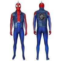 Spiderman Punk-Rock Jumpsuit The Spider-Punk Suit Hobart Brown Cosplay Costume