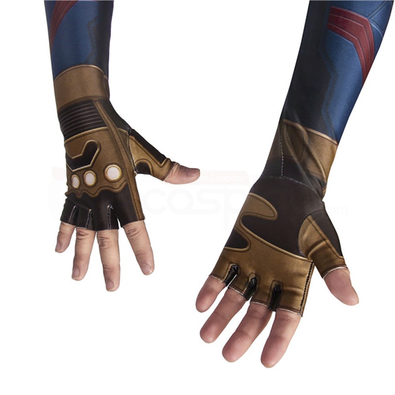 Kids Captain America 3D Jumpsuit Avengers Endgame Steven Rogers Cosplay Costume