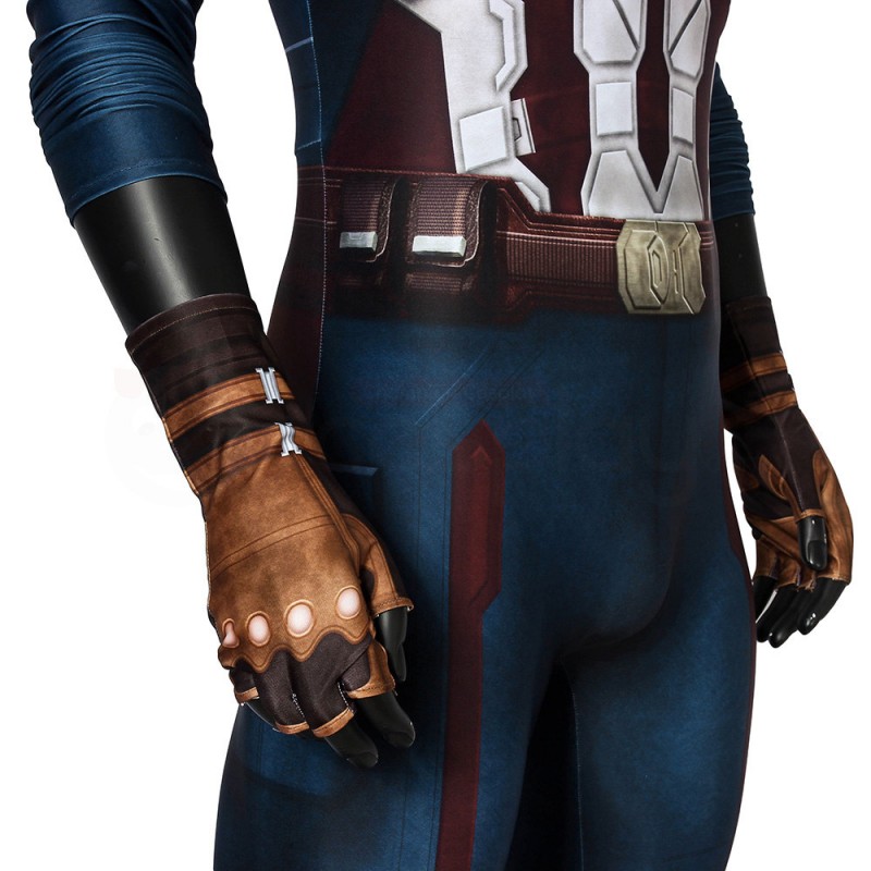 Captain America Jumpsuit Avengers Infinity War Steve Rogers Cosplay Costume