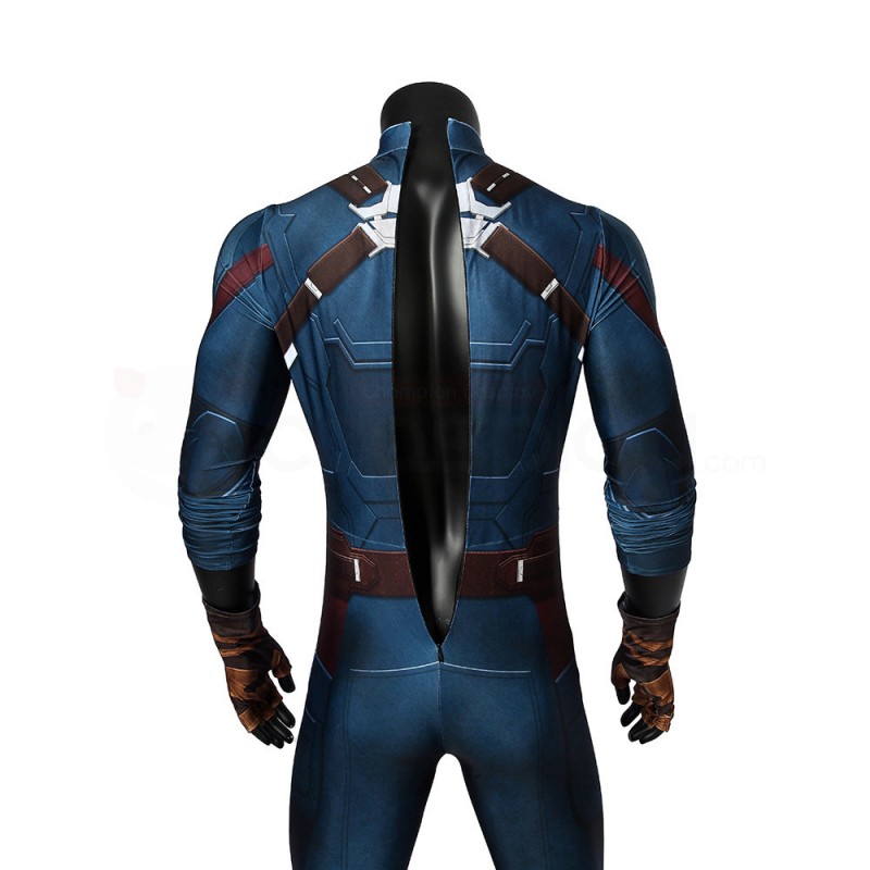 Captain America Jumpsuit Avengers Infinity War Steve Rogers Cosplay Costume