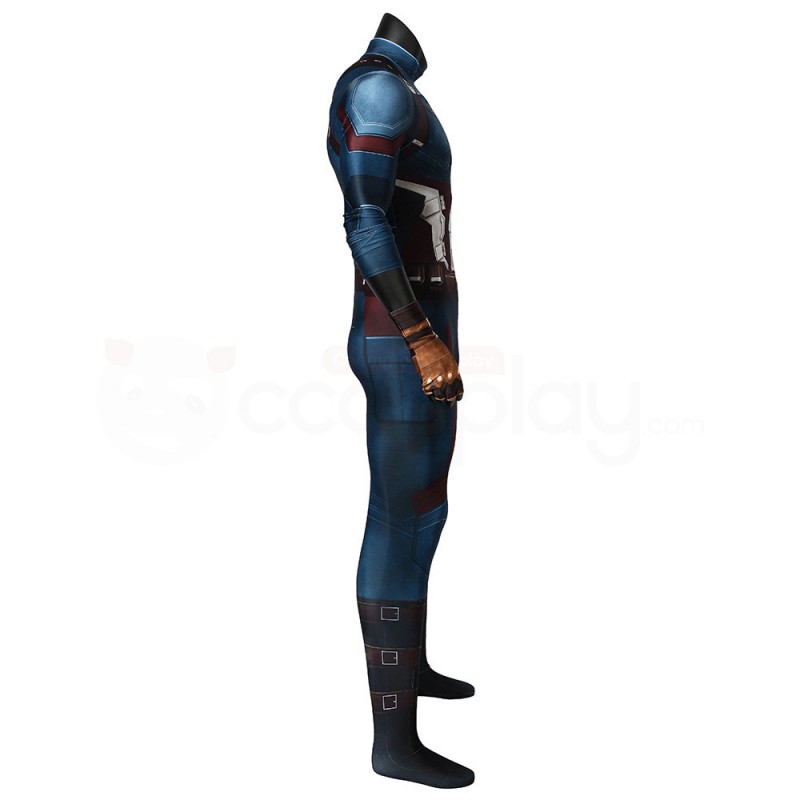 Captain America Jumpsuit Avengers Infinity War Steve Rogers Cosplay Costume