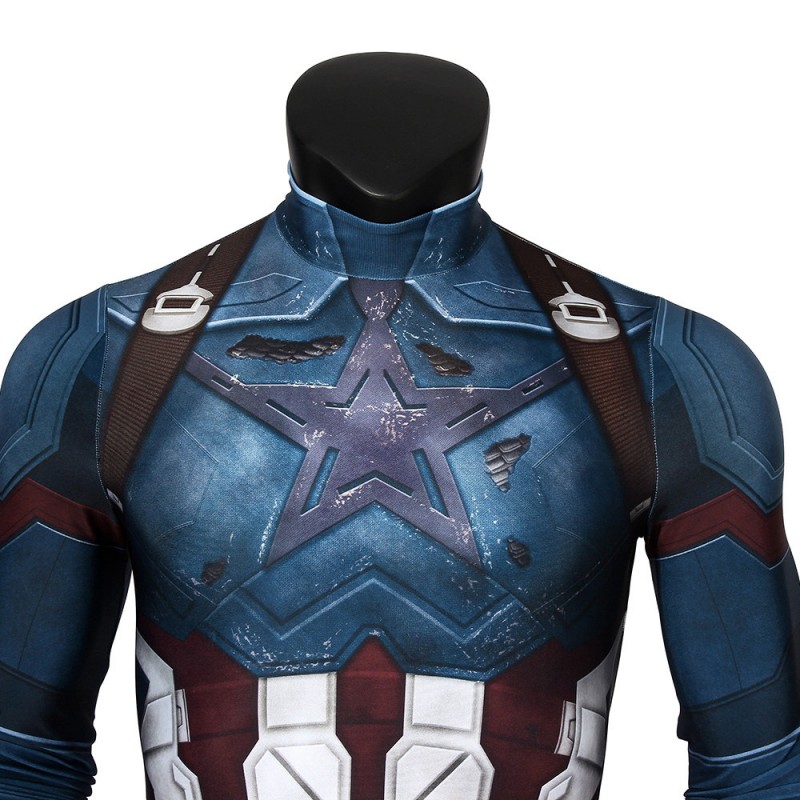 Captain America Jumpsuit Avengers Infinity War Steve Rogers Cosplay Costume