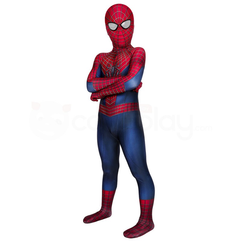 The Amazing Spider-Man Zentai 3D Jumpsuit Kids Peter Parker Cosplay Costume