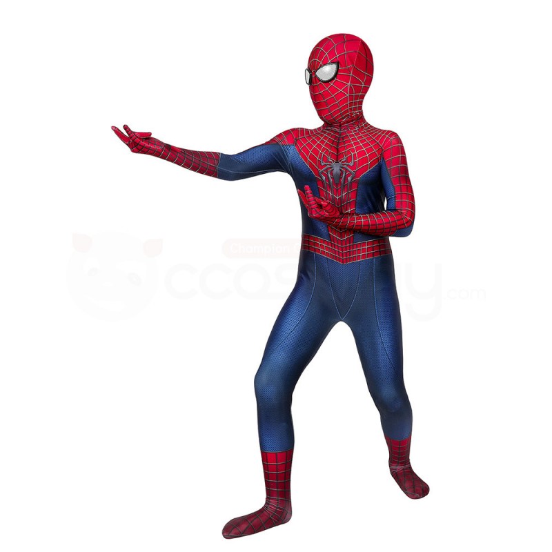 The Amazing Spider-Man Zentai 3D Jumpsuit Kids Peter Parker Cosplay Costume