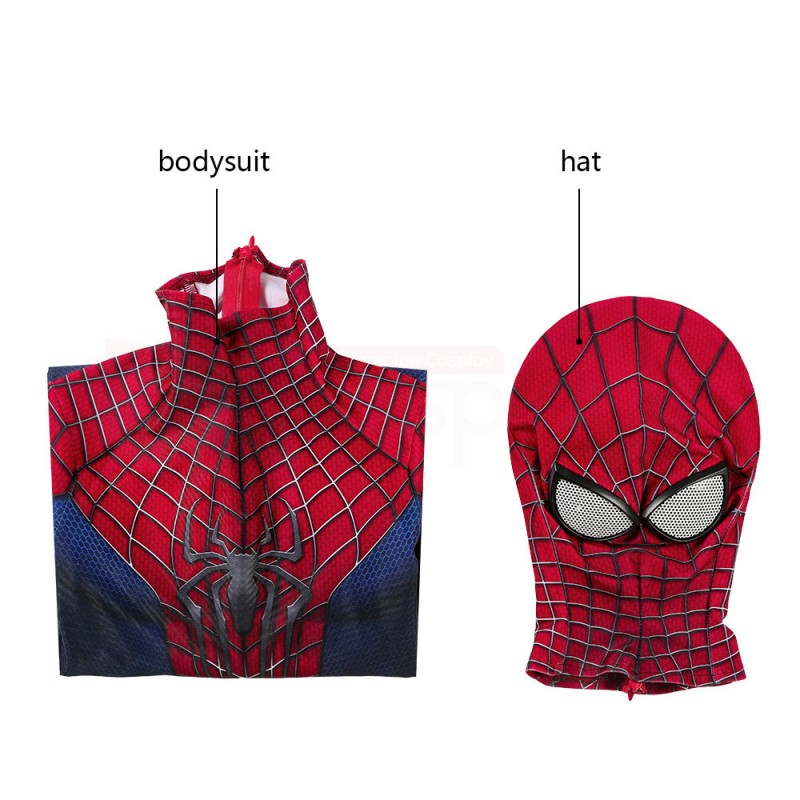 The Amazing Spider-Man Zentai 3D Jumpsuit Kids Peter Parker Cosplay Costume