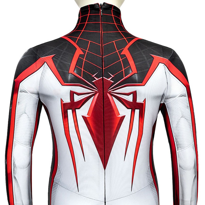 Kids Spider-Man TRACK Suit White Spiderman Miles Morales Cosplay Costume