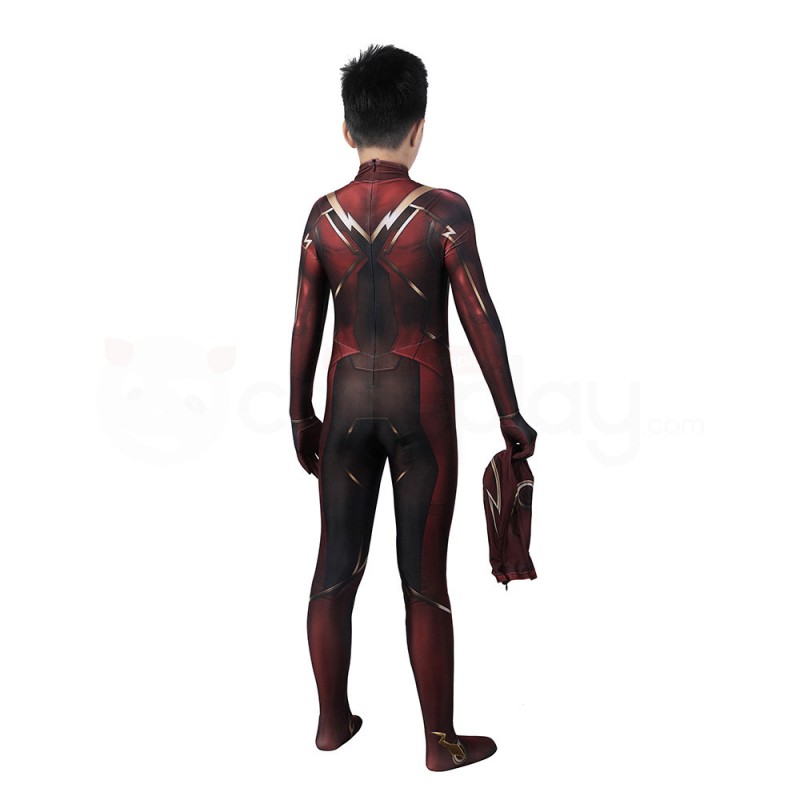 Barry Allen Red Jumpsuit Cosplay Costume for Children
