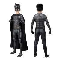 Kids Bruce Wayne Bodysuit Robert Pattinson Cosplay Costume