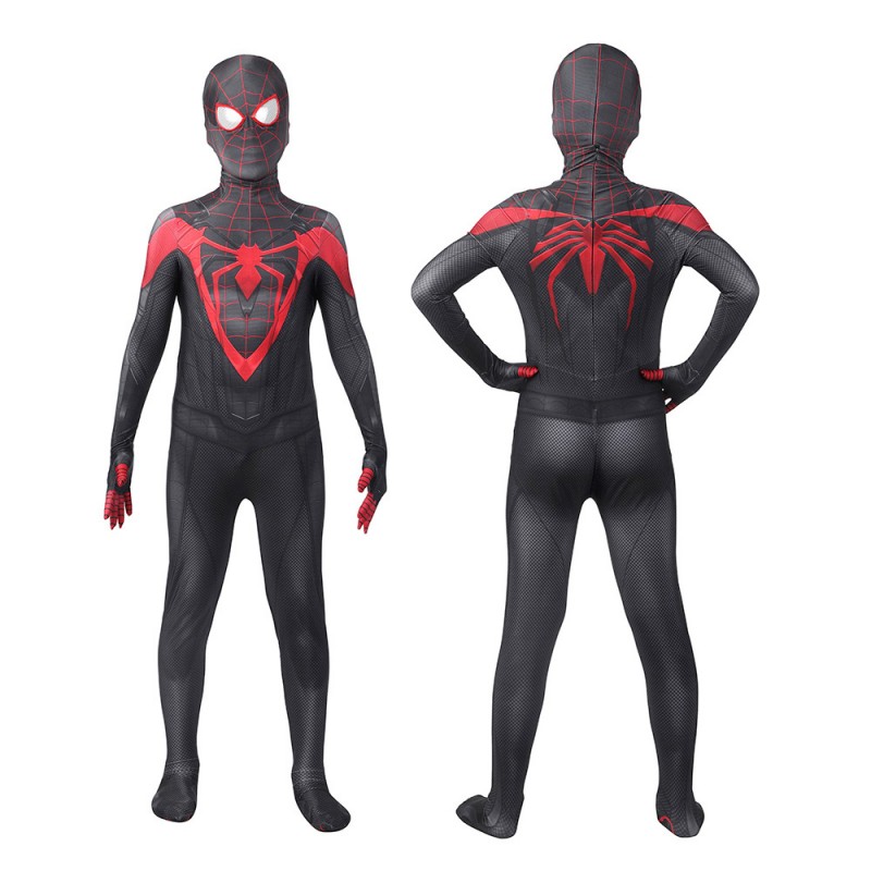 Spider-Man Miles Morales PS5 Cosplay Costume Spiderman Suit for Kids