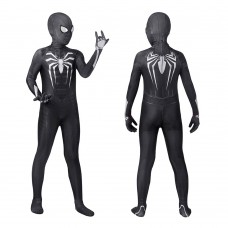 Kids Spiderman Miles Morales Suit Spider Man Venom Black Cosplay Costume