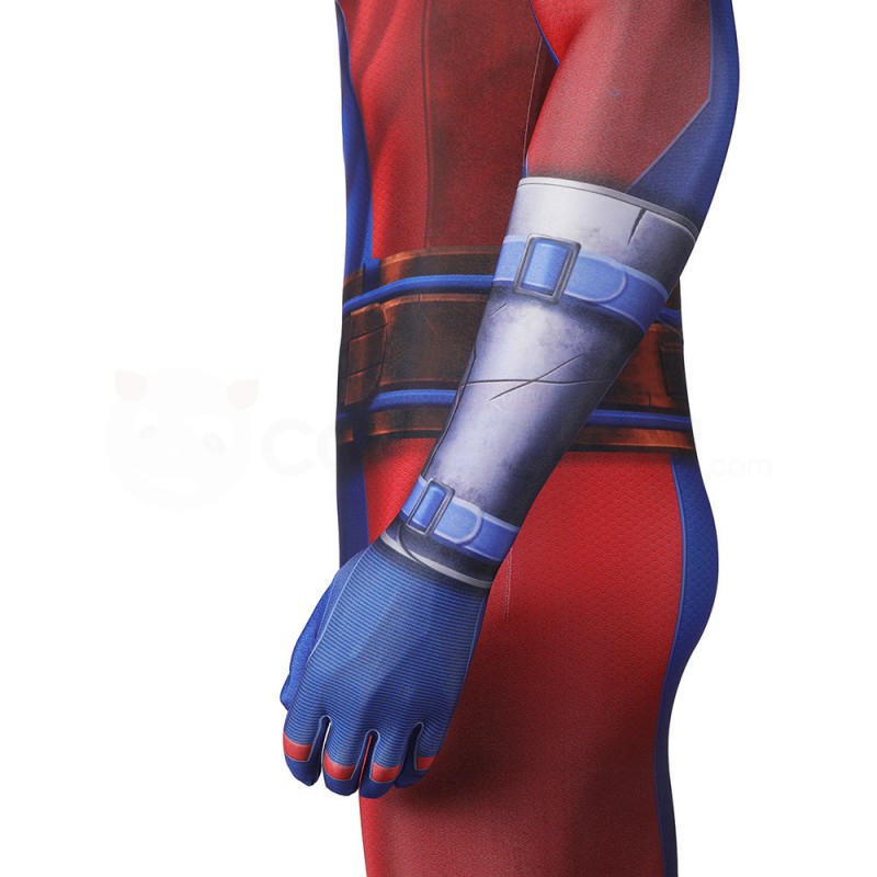 B Adam Cosplay Costume Atom Smasher Cosplay Jumpsuit