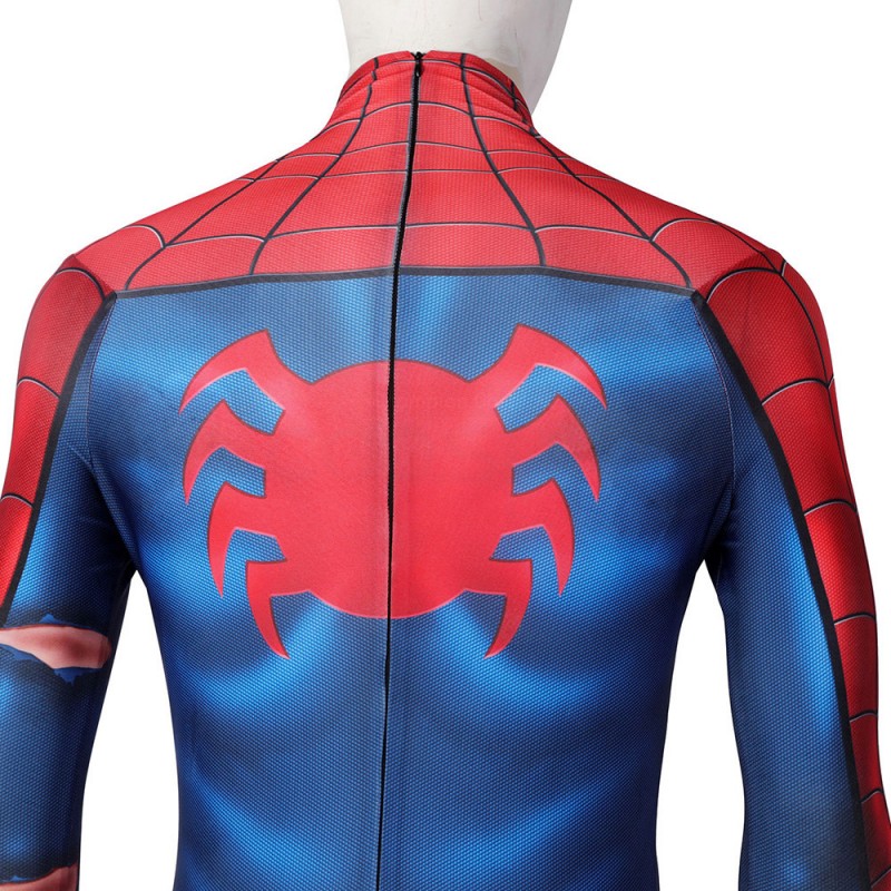 Spider-Man PS5 Classic Suit Spiderman Damaged Cosplay Costume
