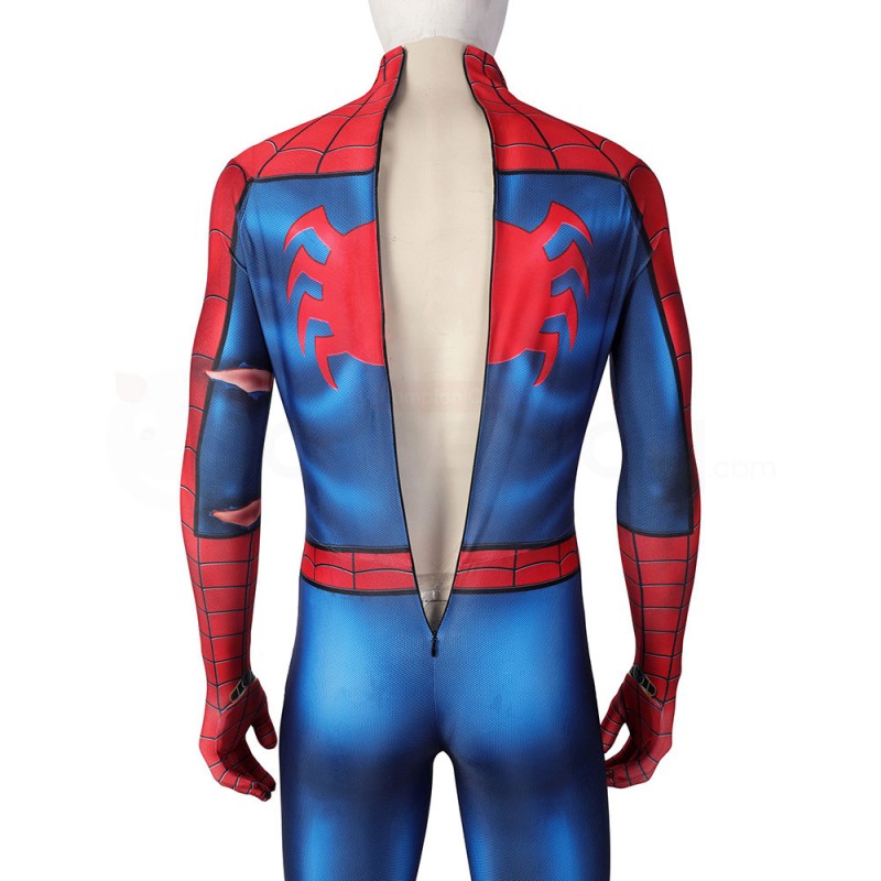 Spider-Man PS5 Classic Suit Spiderman Damaged Cosplay Costume