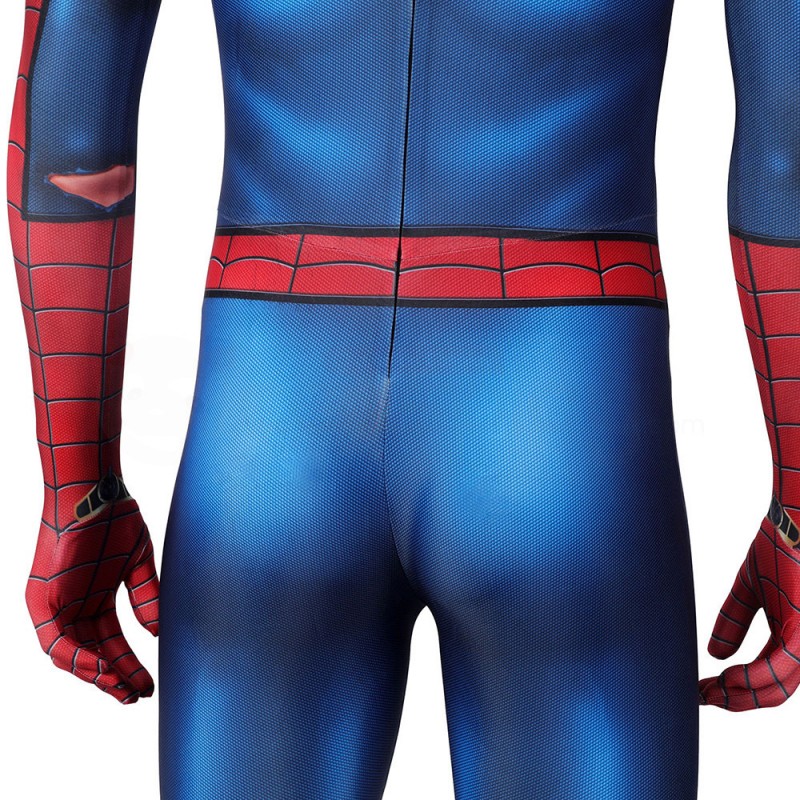 Spider-Man PS5 Classic Suit Spiderman Damaged Cosplay Costume