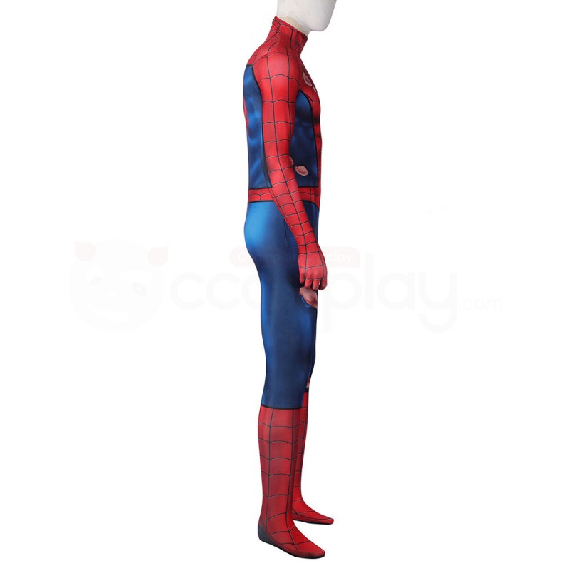 Spider-Man PS5 Classic Suit Spiderman Damaged Cosplay Costume