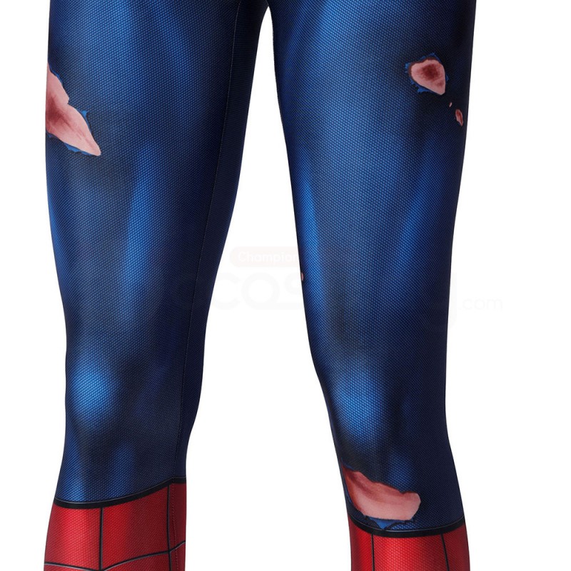 Spider-Man PS5 Classic Suit Spiderman Damaged Cosplay Costume