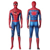 Spider-Man PS5 Classic Suit Spiderman Damaged Cosplay Costume