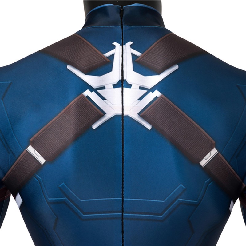 Captain America Jumpsuit Avengers 4 Endgame Steve Rogers Cosplay Costume