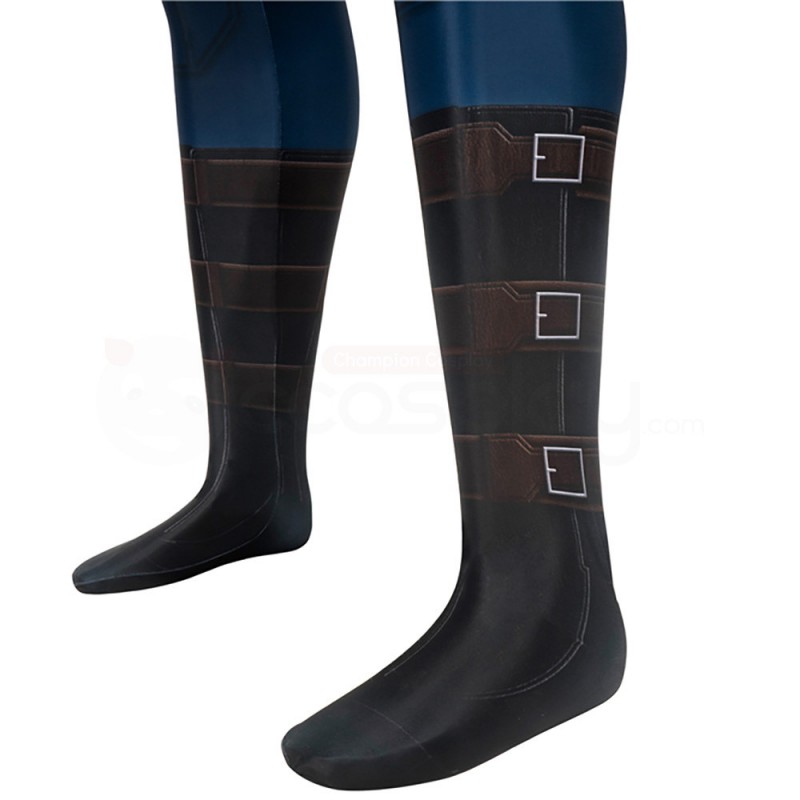 Captain America Jumpsuit Avengers 4 Endgame Steve Rogers Cosplay Costume