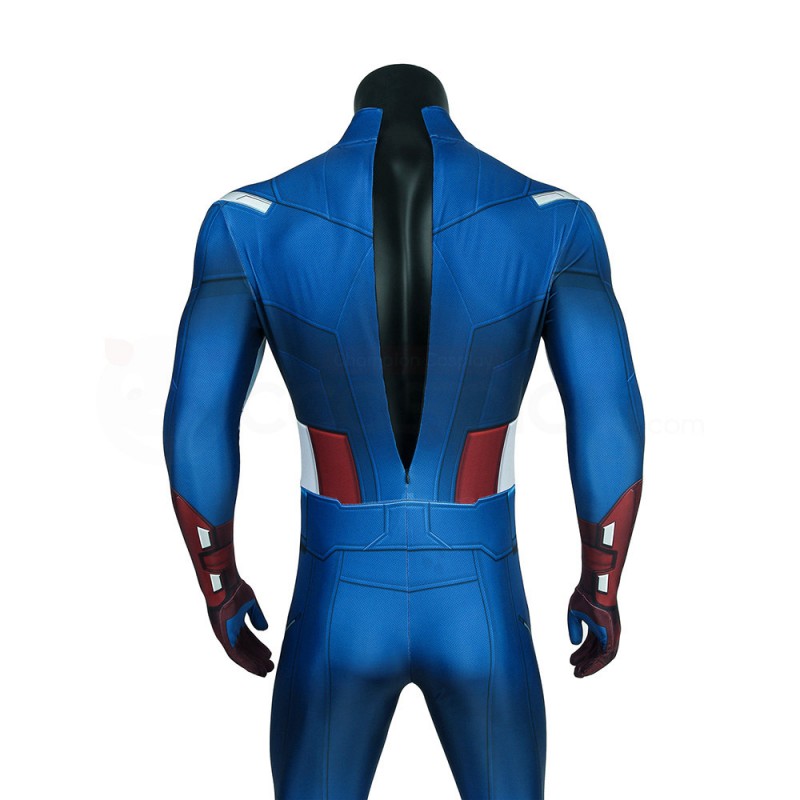 The Avengers Steve Rogers Bodysuit Captain America Cosplay Costume
