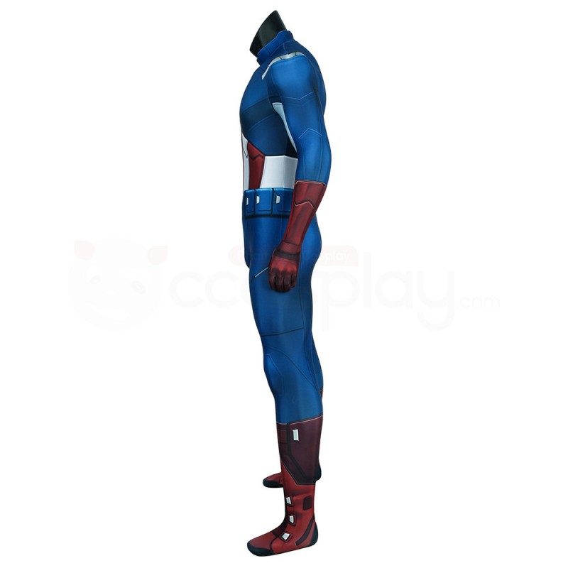 The Avengers Steve Rogers Bodysuit Captain America Cosplay Costume