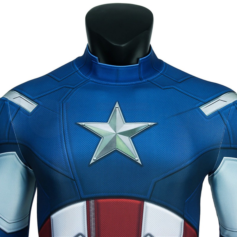The Avengers Steve Rogers Bodysuit Captain America Cosplay Costume