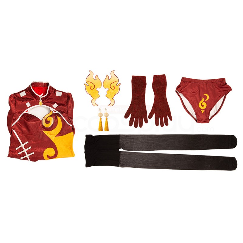 Fire Yakshas Costume Genshin Impact Cosplay Suit