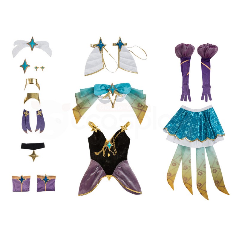 LOL Prestige Star Guardian Syndra Cosplay Costume League Of Legends Dress Suit