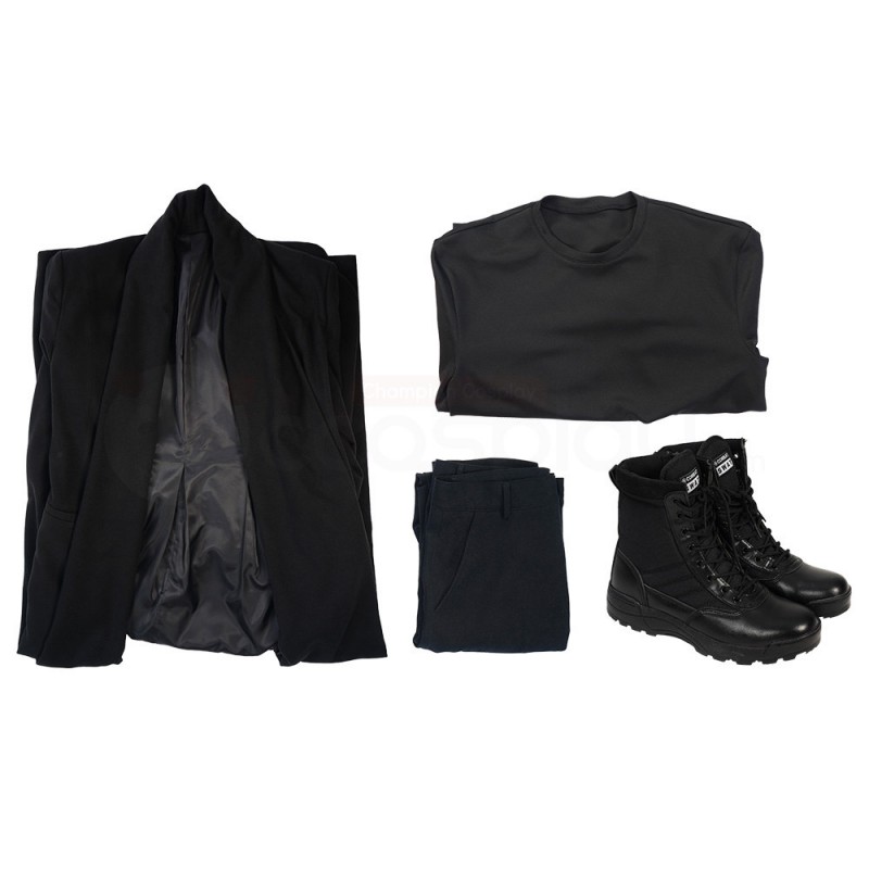 Neil Gaiman Black Suit Tom Sturridge Cosplay Costume