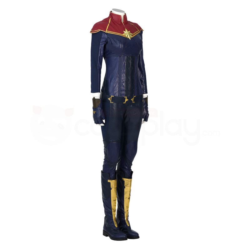 2022 New Captain Marvel Cosplay Suit Carol Danvers Blue Costume