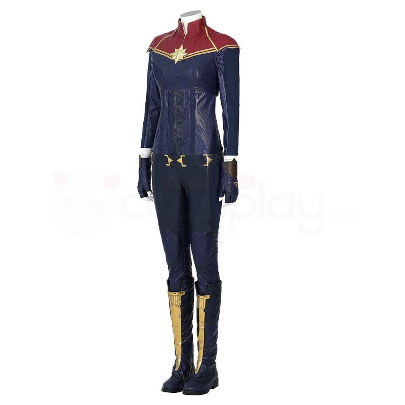2022 New Captain Marvel Cosplay Suit Carol Danvers Blue Costume