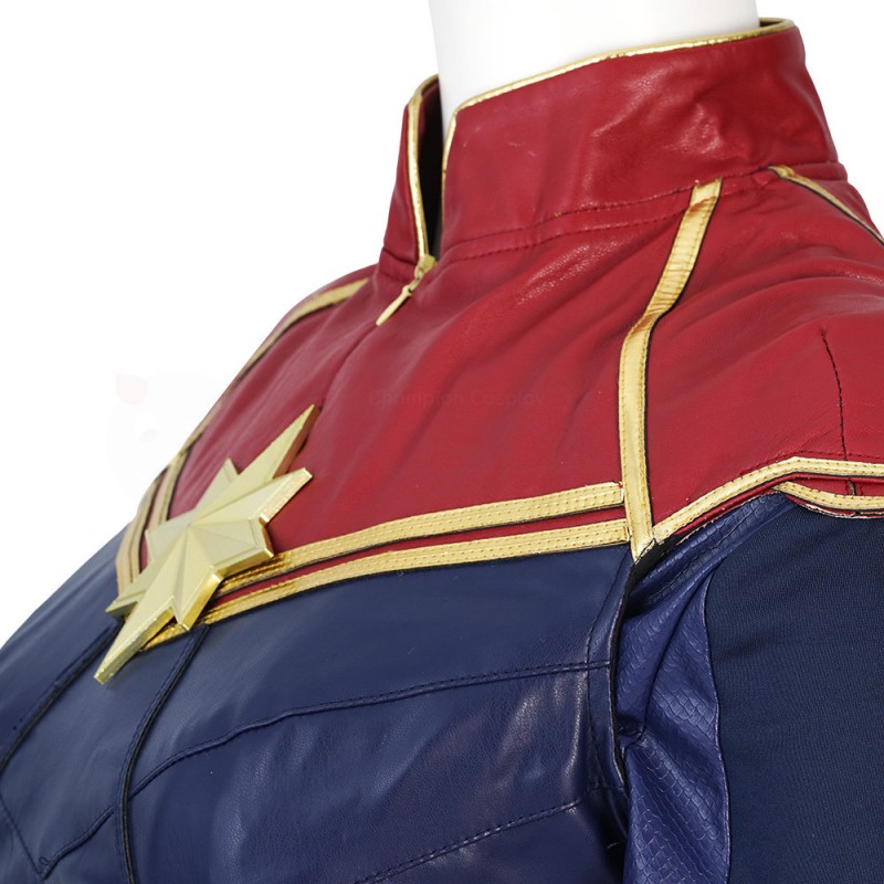 2022 New Captain Marvel Cosplay Suit Carol Danvers Blue Costume