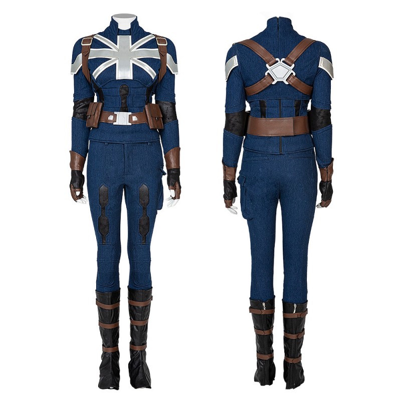 What If Peggy Carter Cosplay Costume Captain Carter Stealth Suit