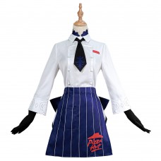 Genshin Impact Eula Pizza Hut Cosplay Costume