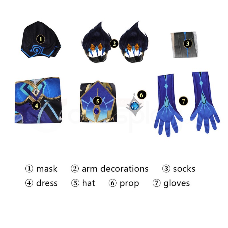 Genshin Impact Hidden Mirror Lady Costume Mirror Maiden Cosplay Suit