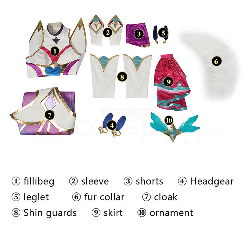 LOL Star Guardian Xayah Cosplay Costume 2022 League Of Legends Cosplay Suit