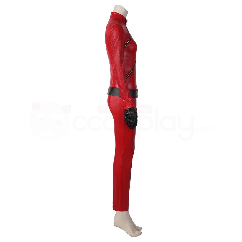 The Umbrella Academy Season 3 Jayme No 6 Cosplay Costume Red Suit