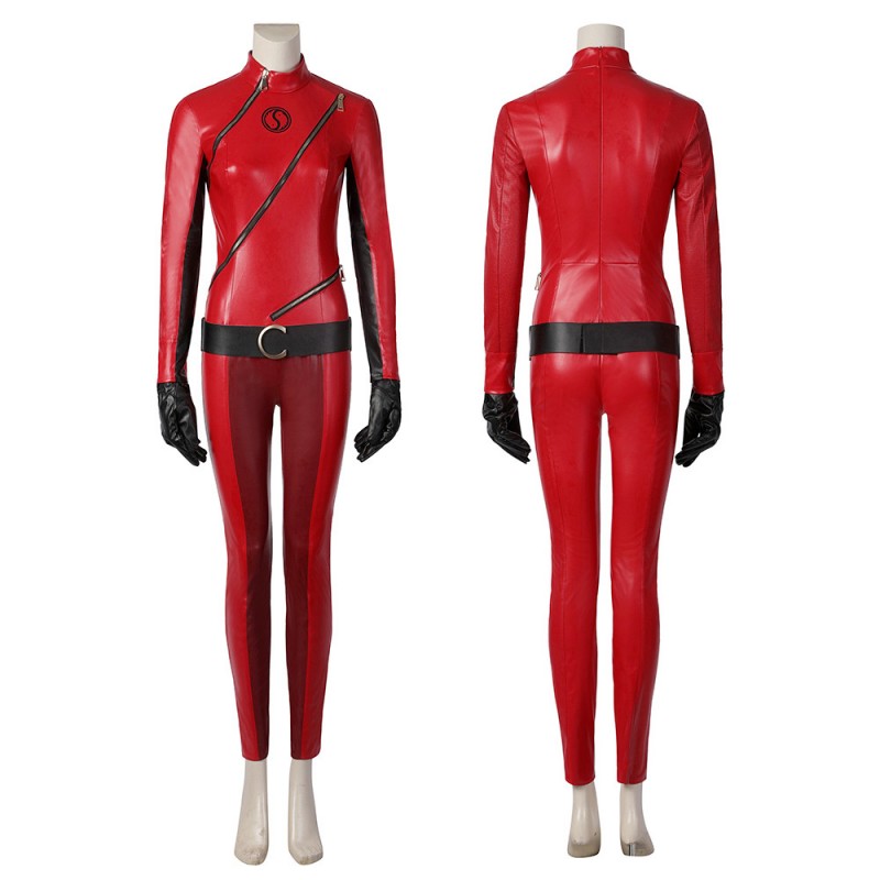 The Umbrella Academy Season 3 Jayme No 6 Cosplay Costume Red Suit
