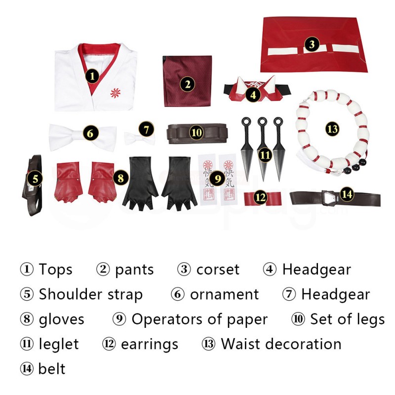OW 2 Cosplay Costume Kiriko Halloween Suit