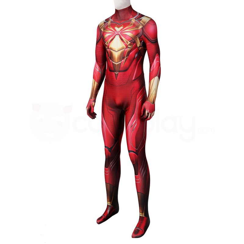 Iron Spider Armor Red Jumpsuit Spider-Man Cosplay Costumes