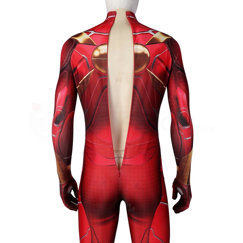 Iron Spider Armor Red Jumpsuit Spider-Man Cosplay Costumes