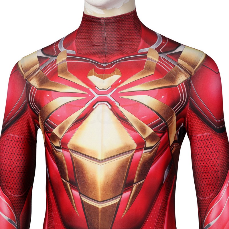 Iron Spider Armor Red Jumpsuit Spider-Man Cosplay Costumes