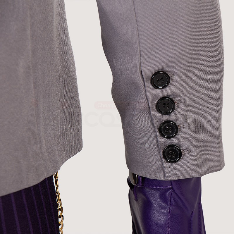 Knight Cosplay Costume Purple Suit